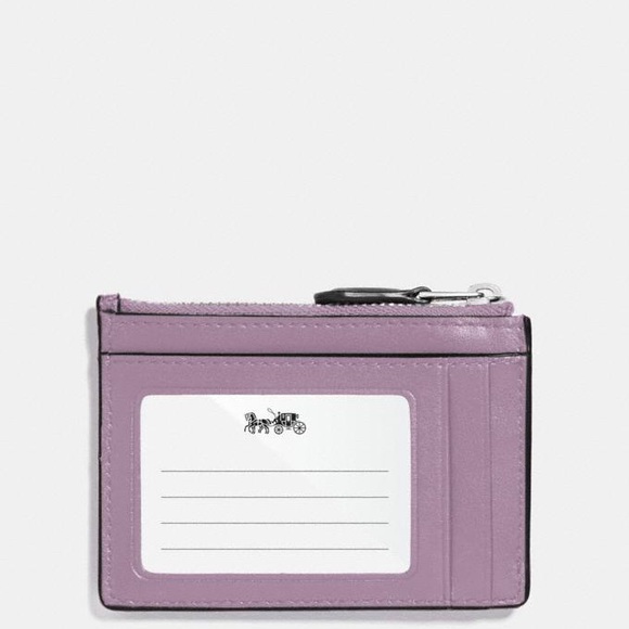 Coach NWT Mini ID Case Signature Print and Purple - Picture 3 of 4